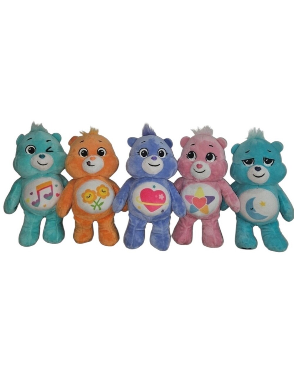 Care Bears Collectors Set Colorful Plush Stuffed Animals Bundle Lot of 5
